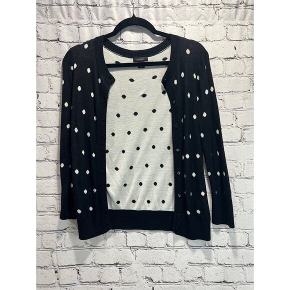 Halogen Front Button, Polka Dot Cardigan - Picture 1 of 5